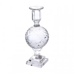 CANDLE STAND FINE CLEAR GLASS    - CANDLE HOLDERS